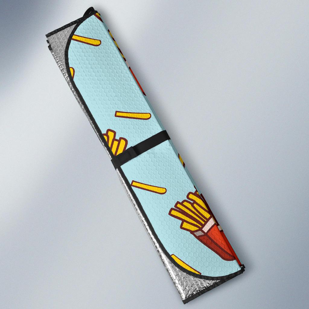 French Fried Pattern Print Design 02 Car Sun Shade-JORJUNE.COM