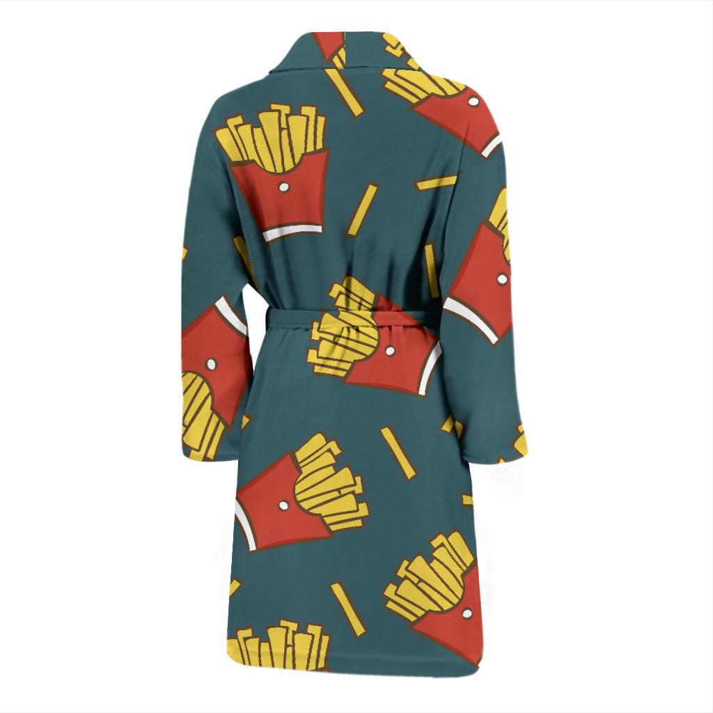 French Fried Pattern Print Design 04 Men Bathrobe-JORJUNE.COM