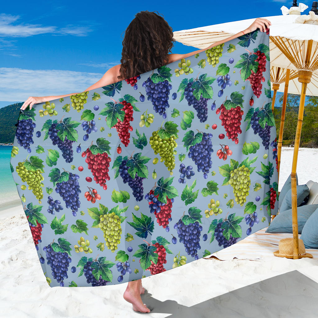 Grape Pattern Print Design GP06 Sarong Pareo Wrap