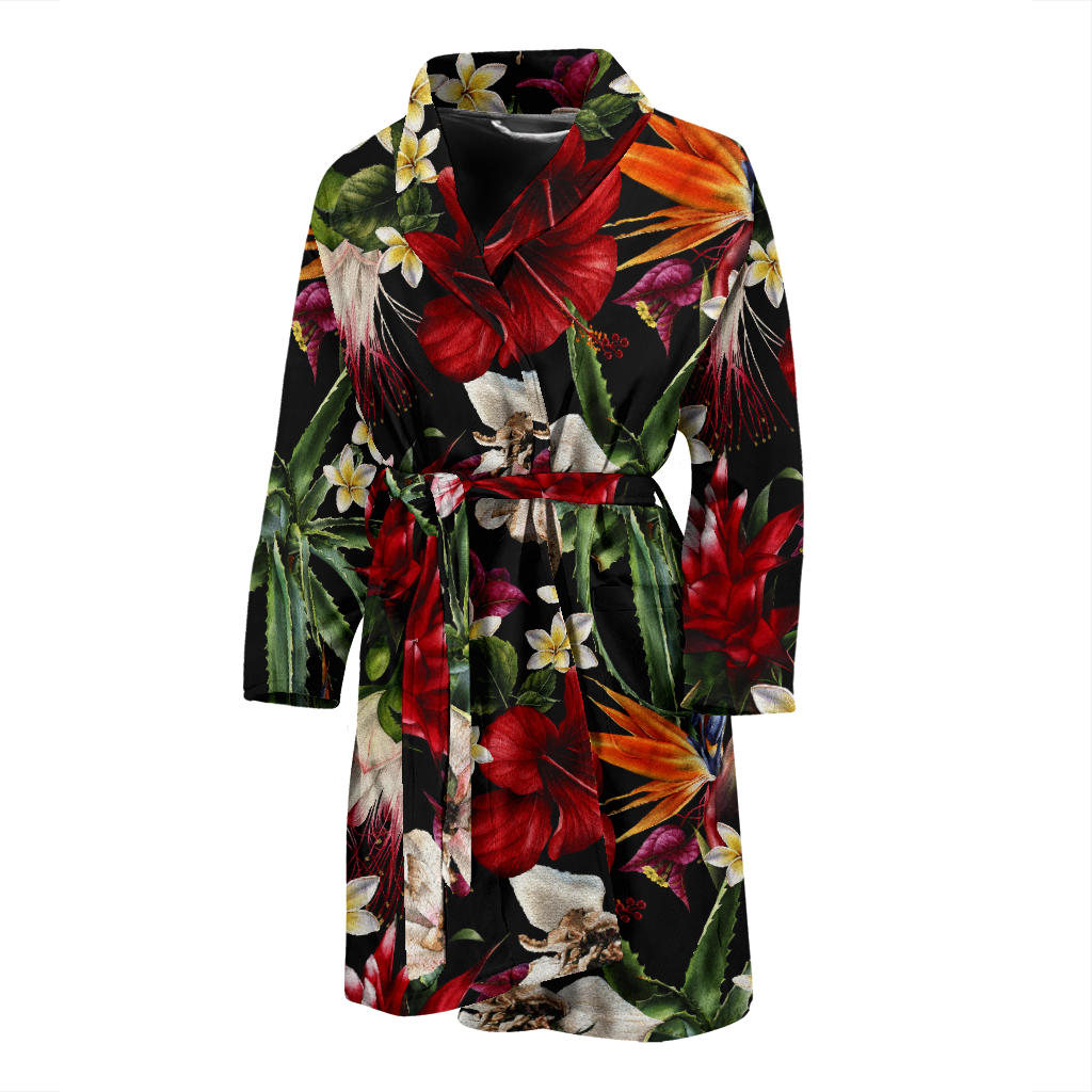 Summer Floral Pattern Print Design SF03 Men Bathrobe