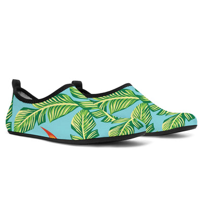 Bird Of Paradise Pattern Print Design BOP04 Aqua Water Shoes