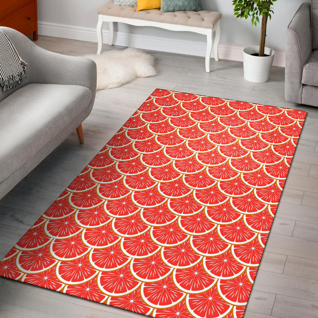 Grapefruit Pattern Print Design GF07 Area Rugs