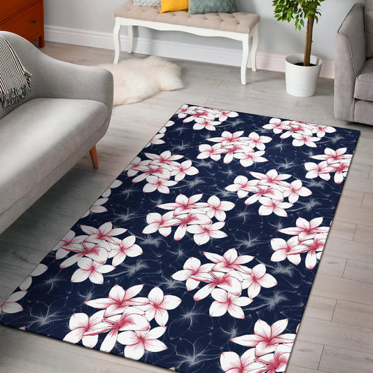 Plumeria Pattern Print Design PM017 Area Rugs