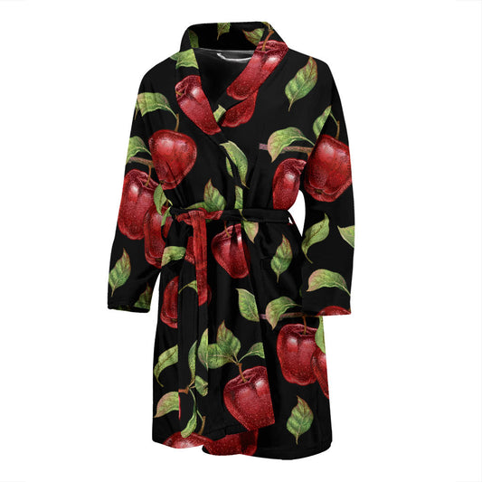 Apple Pattern Print Design AP011 Men Bathrobe