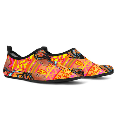 African Girl Aztec Aqua Water Shoes