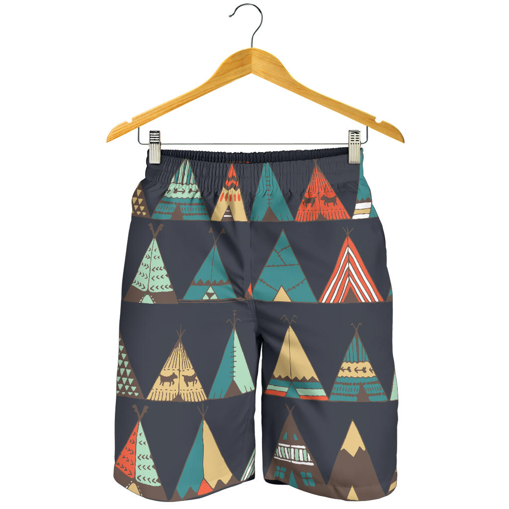 Tribal native american tent Aztec Mens Shorts