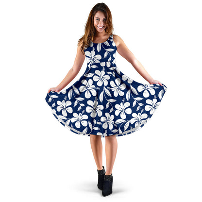 Hibiscus Pattern Print Design HB031 Midi Dress