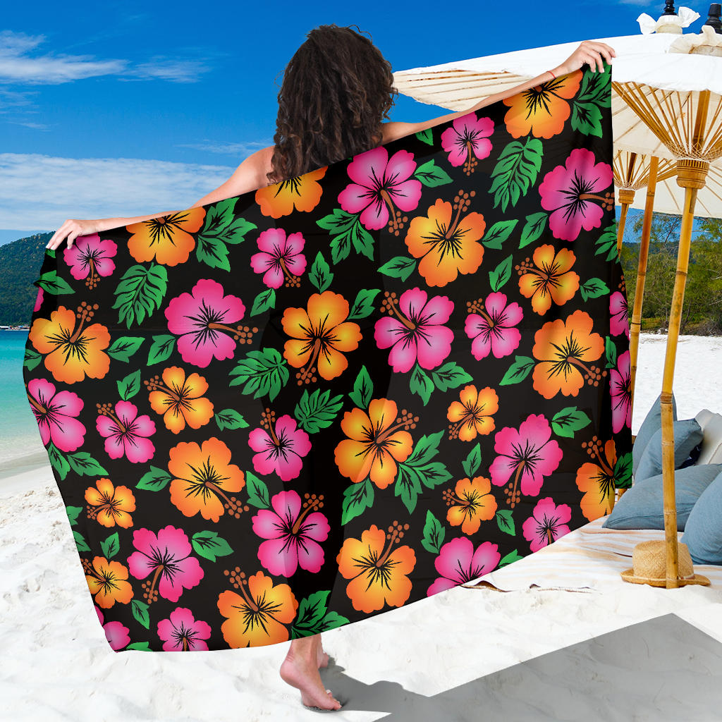 Hibiscus Pattern Print Design HB029 Sarong Pareo Wrap