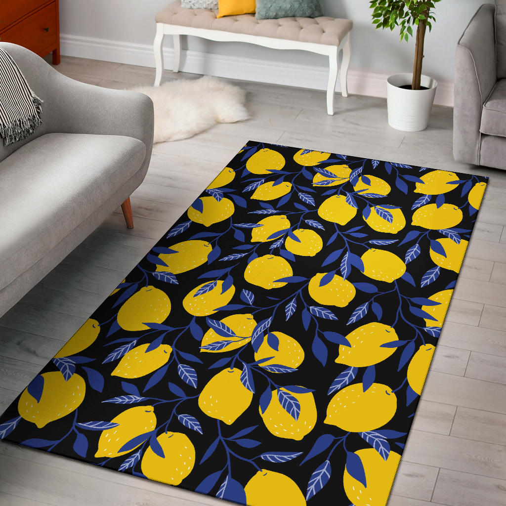 Lemon Pattern Print Design LM01 Area Rugs