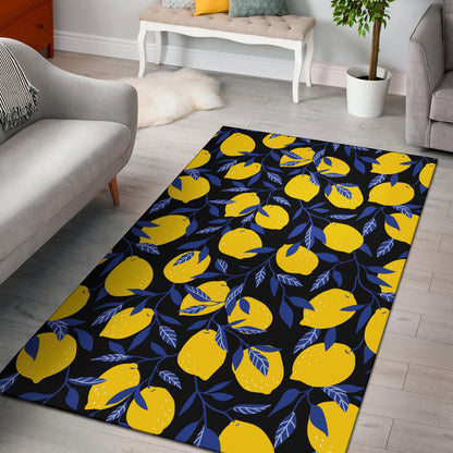 Lemon Pattern Print Design LM01 Area Rugs
