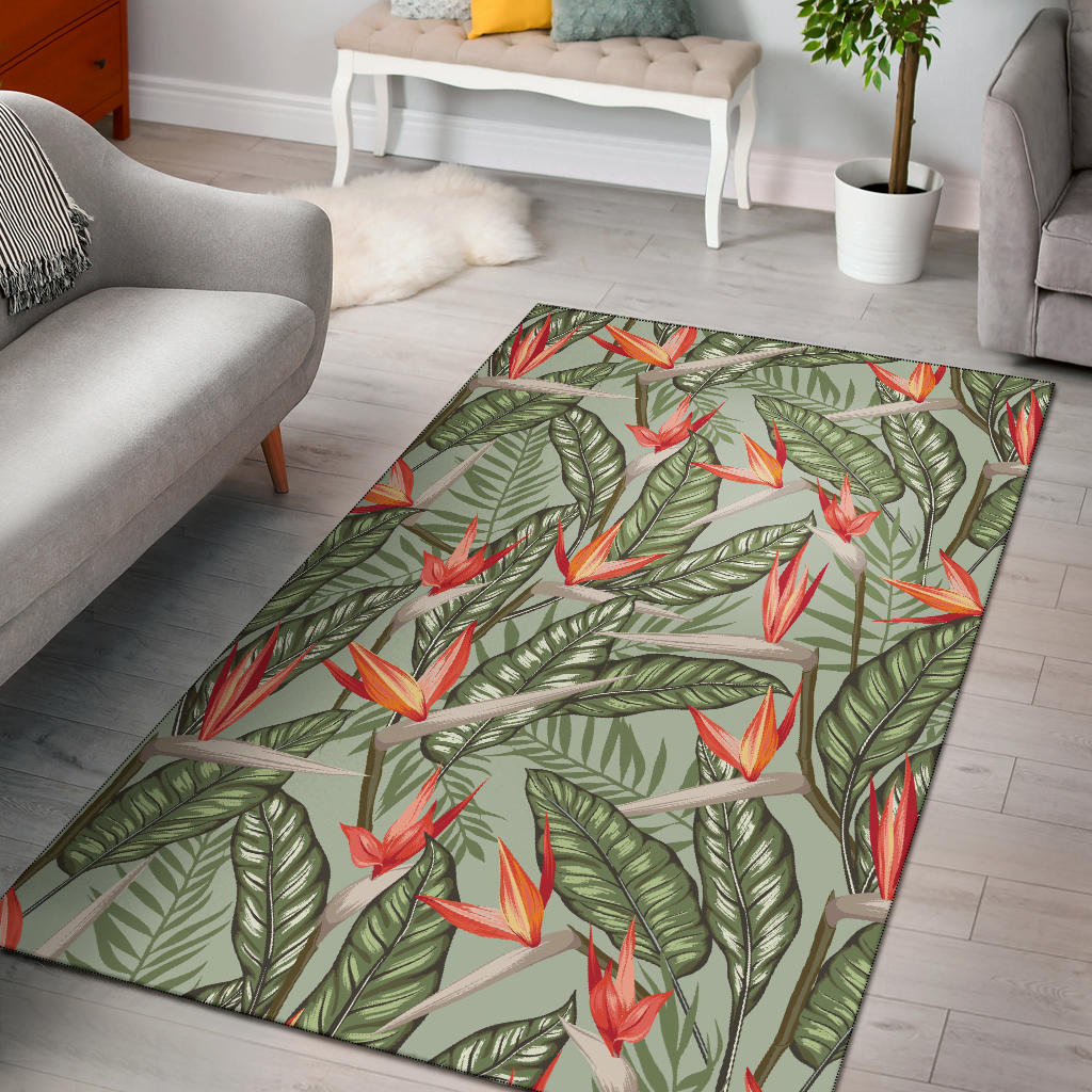 Bird Of Paradise Pattern Print Design BOP08 Area Rugs