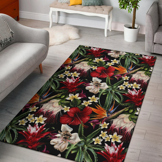 Summer Floral Pattern Print Design SF03 Area Rugs
