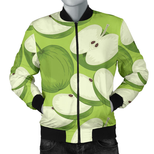 Apple Pattern Print Design AP010 Men Bomber Jacket