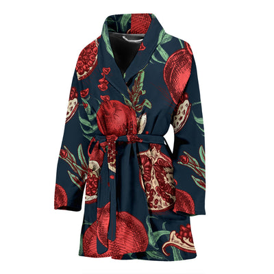 Pomegranate Pattern Print Design PG04 Women Bathrobe