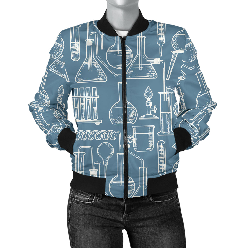 Chemical Pattern Print Design 05 Women's Bomber Jacket