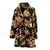 Brown Hibiscus Pattern Print Design HB06 Women Bathrobe