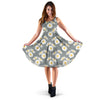 Daisy Pattern Print Design DS09 Midi Dress