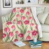Tulip Pink Pattern Print Design TP06 Fleece Blanket