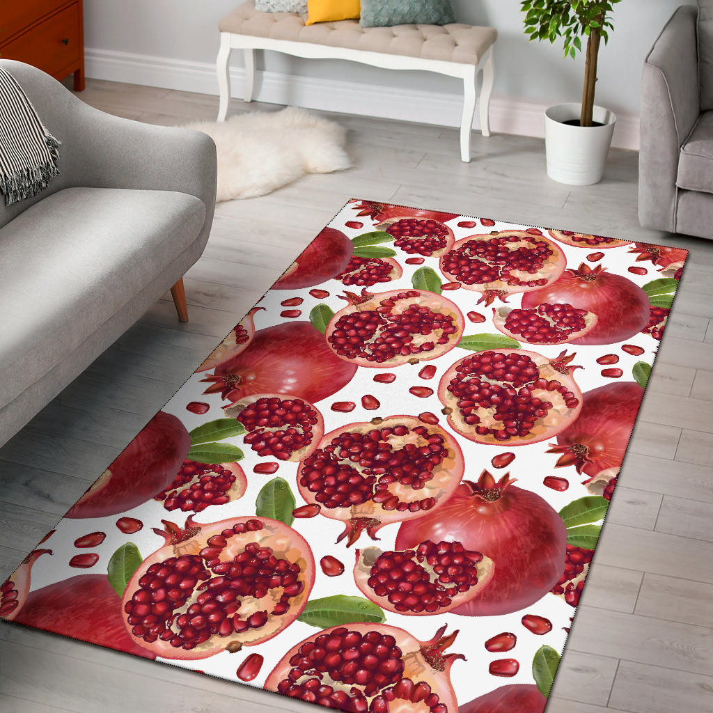 Pomegranate Pattern Print Design PG03 Area Rugs