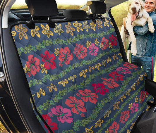 Hawaiian Themed Pattern Print Design H018 Rear Dog  Seat Cover