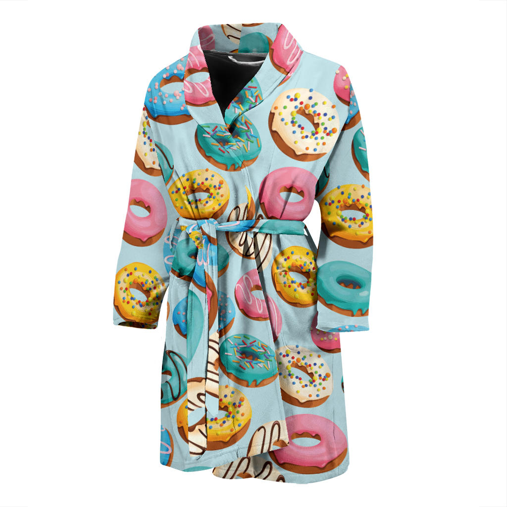 Donut Pattern Print Design DN05 Men Bathrobe