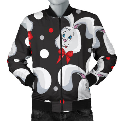 Rabbit Pattern Print Design RB012 Men Bomber Jacket