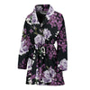 Lilac Pattern Print Design LI04 Women Bathrobe