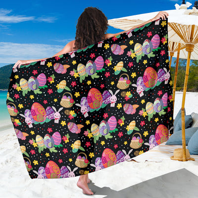 Easter Eggs Pattern Print Design RB06 Sarong Pareo Wrap