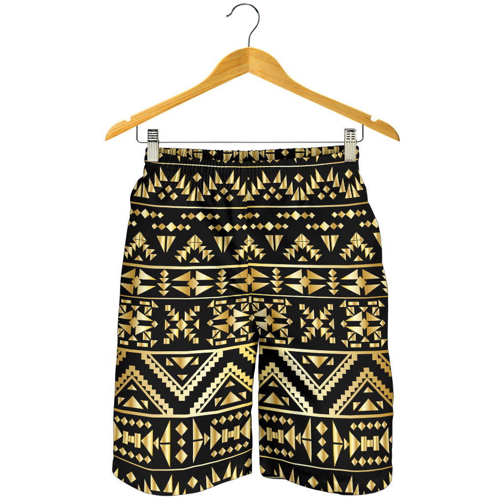 Gold Aztec Tribal Mens Shorts