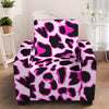 Pink Leopard Print Armchair Slipcover