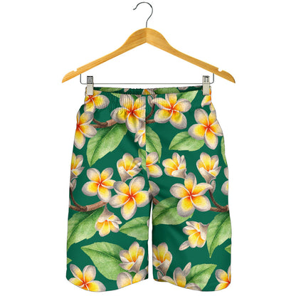 Plumeria Pattern Print Design PM07 Mens Shorts