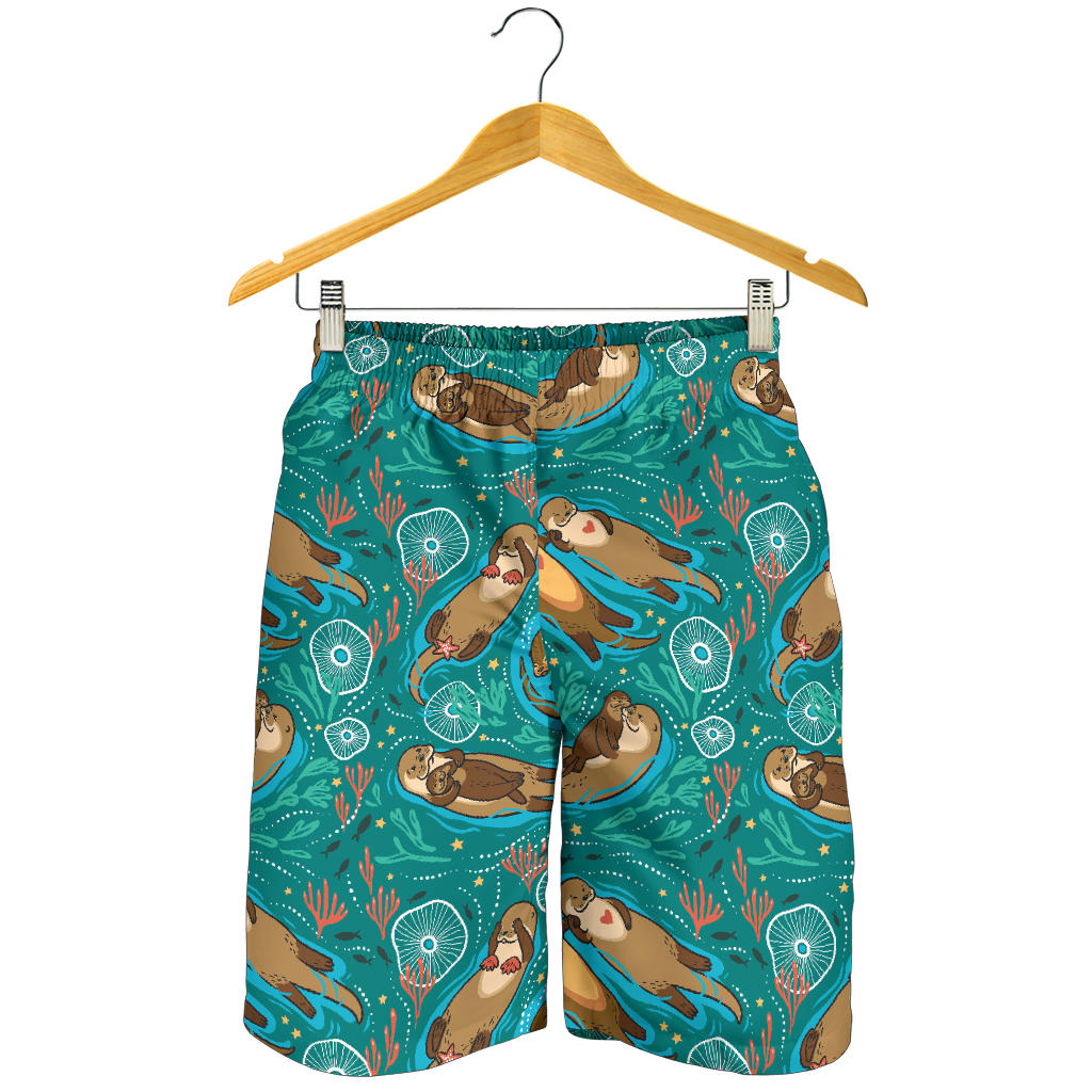 Sea Otter Pattern Print Design 01 Mens Shorts