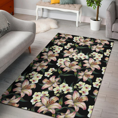 Lily Pattern Print Design LY03 Area Rugs