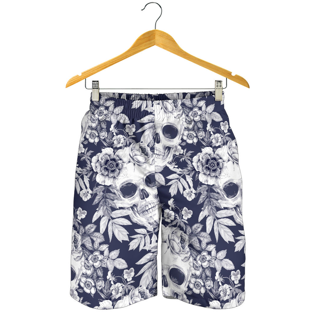 Skull Floral Beautiful Mens Shorts