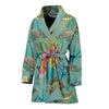 Sea Turtle Pattern Print Design T012 Women Bathrobe