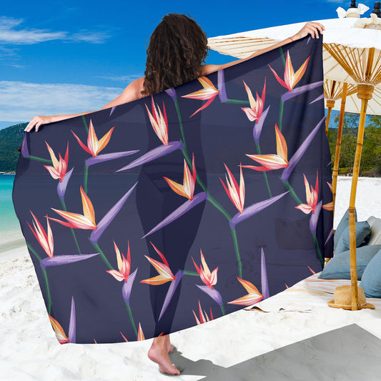 Bird Of Paradise Pattern Print Design BOP015 Sarong Pareo Wrap