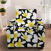 Yellow Plumeria Hawaiian Flowers Armchair Slipcover