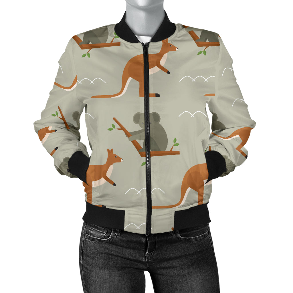 Koala Pattern Print Design 03 Women's Bomber Jacket