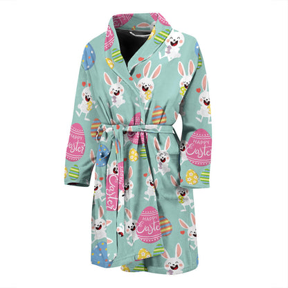 Easter Eggs Pattern Print Design RB014 Men Bathrobe