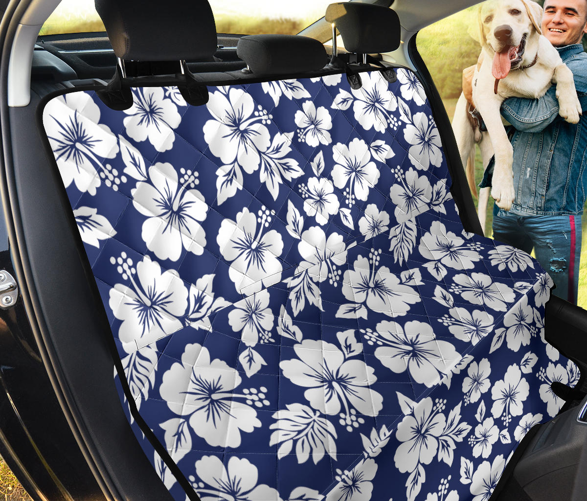 Hibiscus Pattern Print Design HB012 Rear Dog  Seat Cover