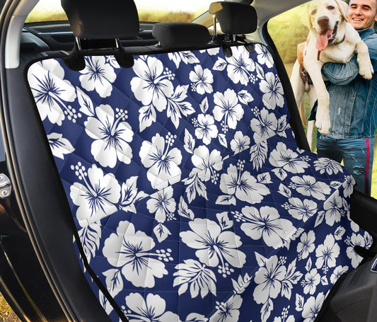 Hibiscus Pattern Print Design HB012 Rear Dog  Seat Cover