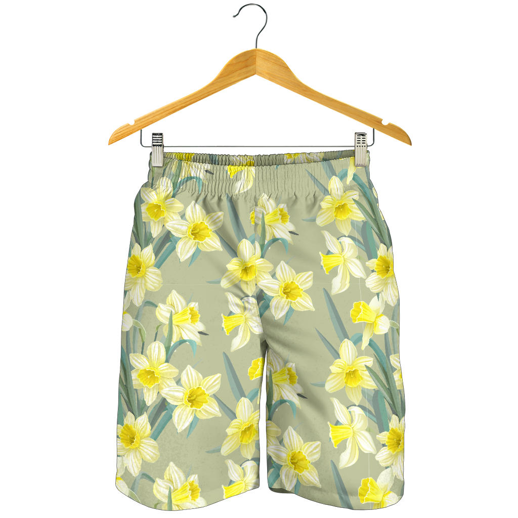 Daffodils Pattern Print Design DF01 Mens Shorts