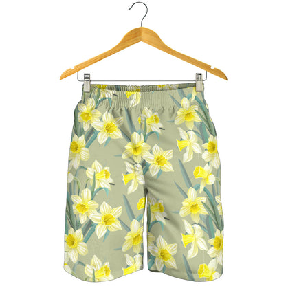 Daffodils Pattern Print Design DF01 Mens Shorts