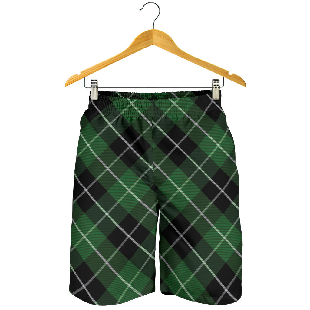 Plaid Green Pattern Print Design A05 Mens Shorts