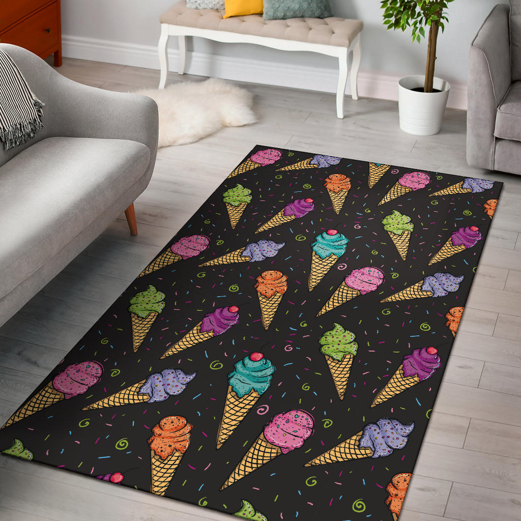 Ice Cream Pattern Print Design IC06 Area Rugs