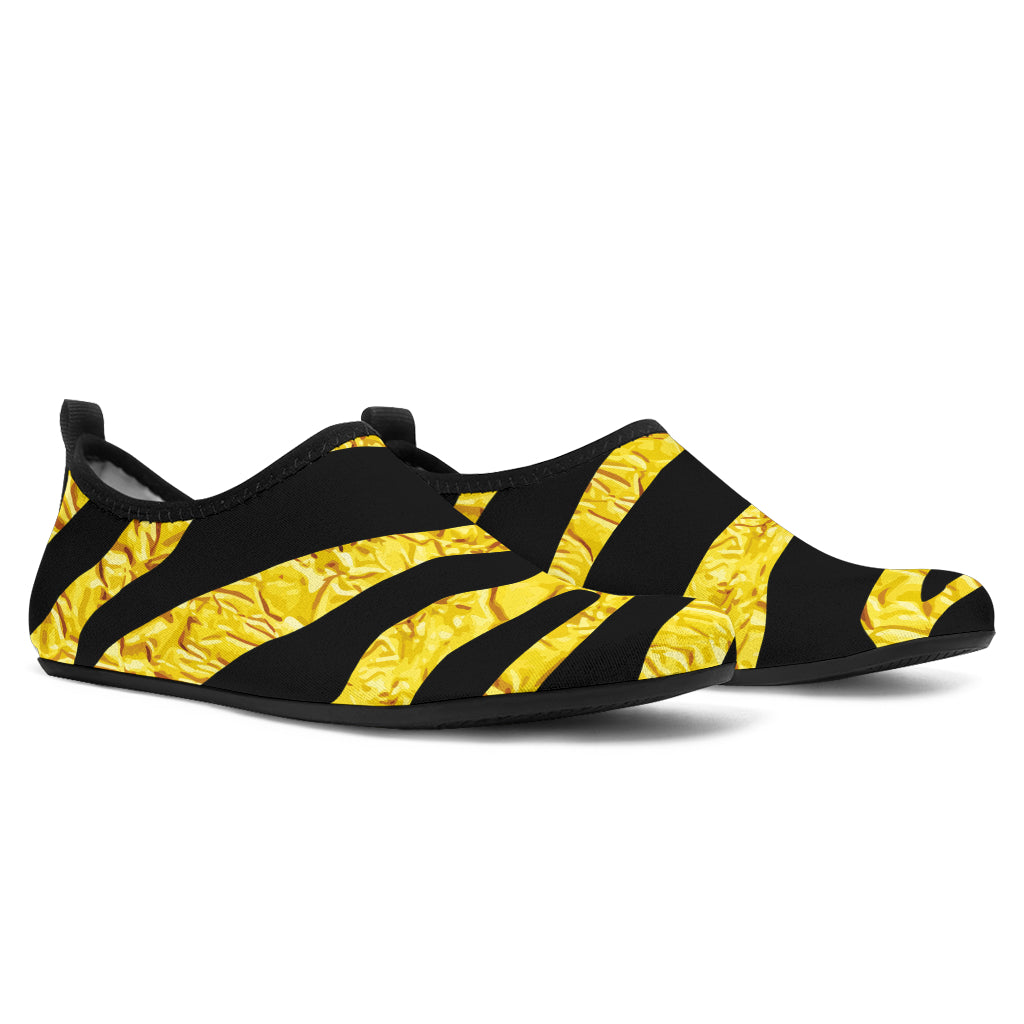 zebra Gold Aqua Water Shoes