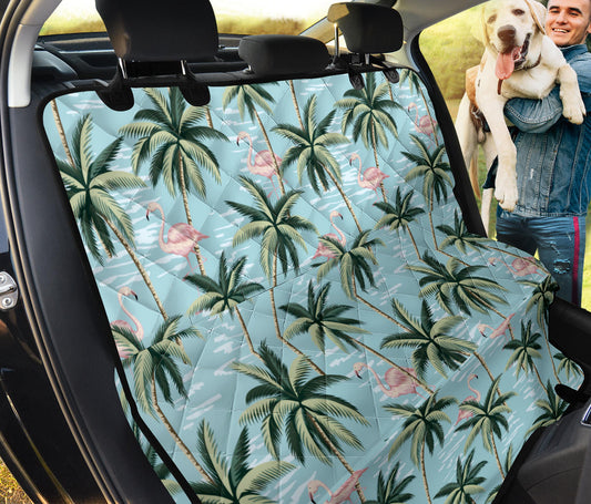Palm Tree Pattern Print Design PT05 Rear Dog  Seat Cover