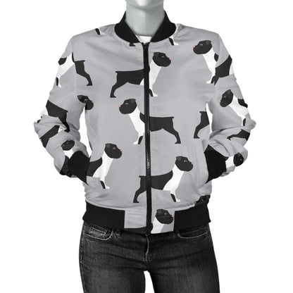 Boxers Pattern Print Design 01 Women's Bomber Jacket