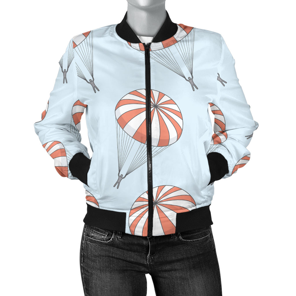 Skydiving Pattern Print Design 01 Women's Bomber Jacket