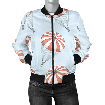 Skydiving Pattern Print Design 01 Women's Bomber Jacket